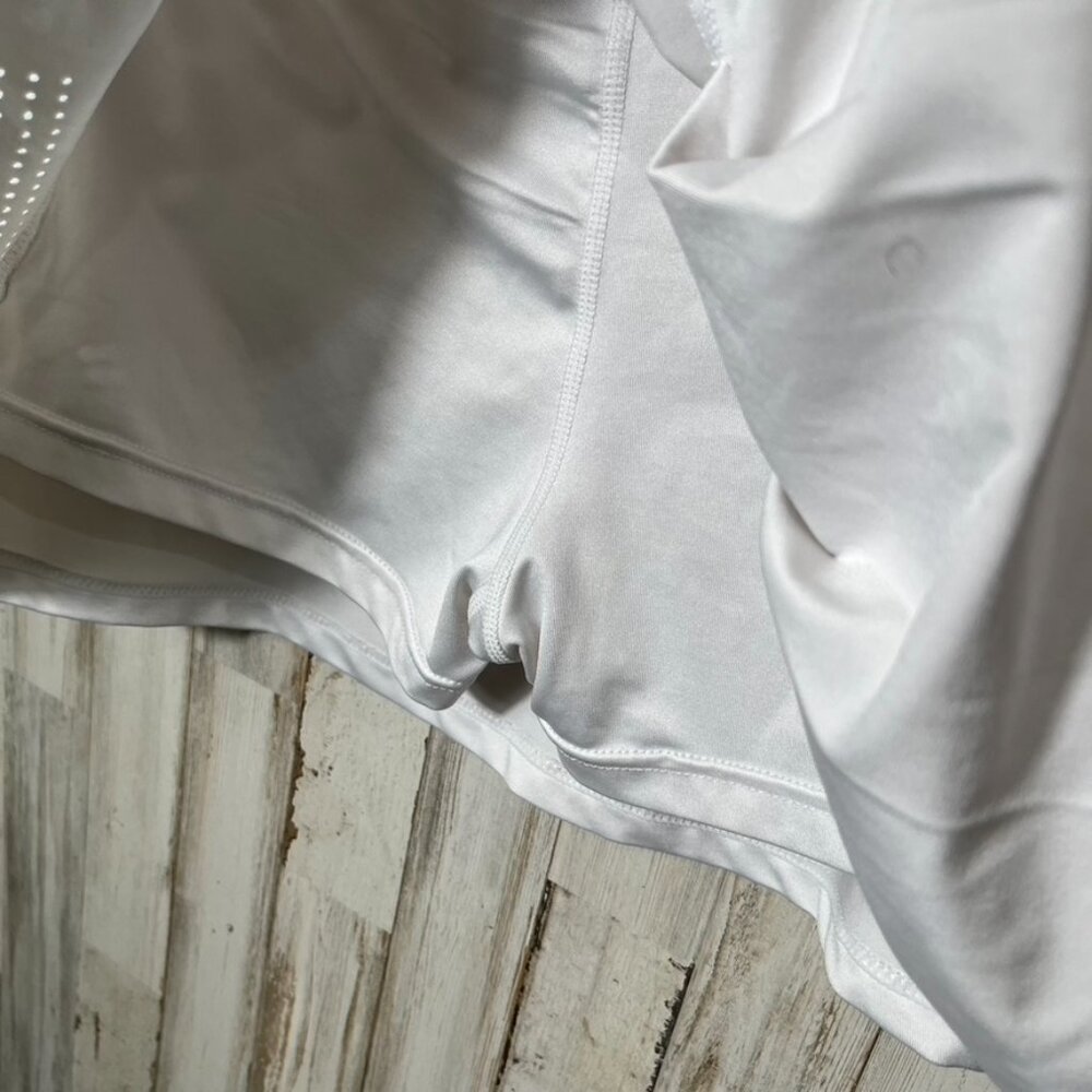 Zyia White Active Tennis Pleated Chill Clubhouse Skort Womens Size Large - Picture 4 of 6